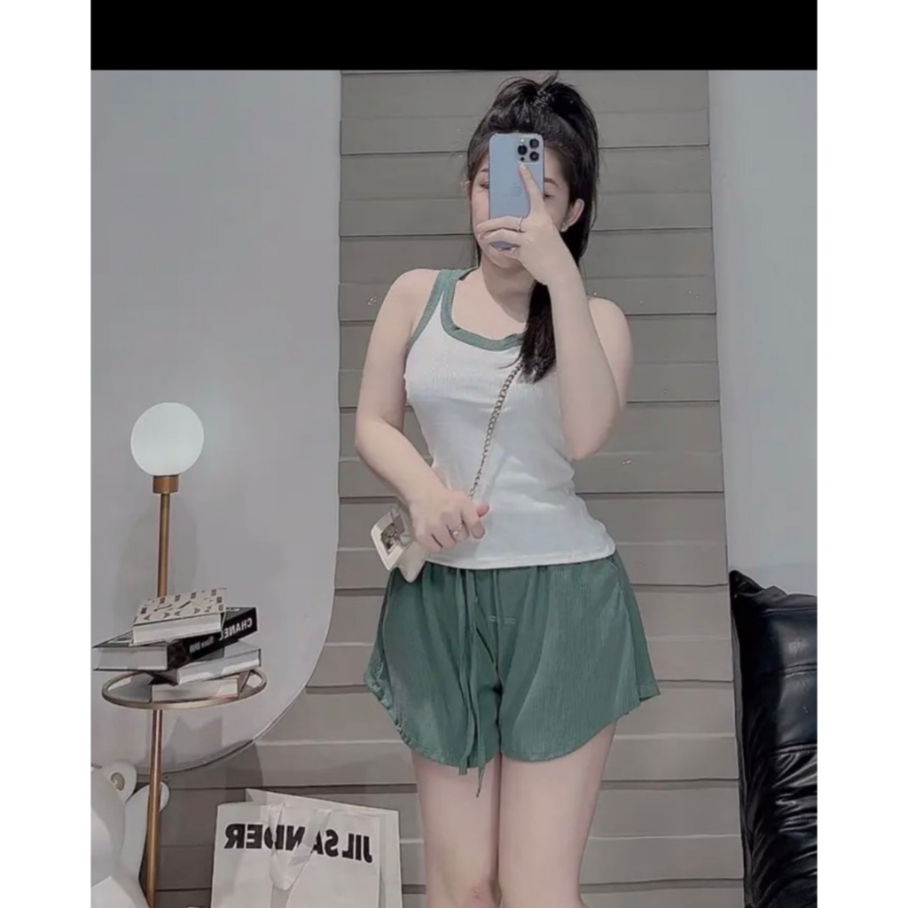 SET BỘ ĐÙI BA LỔ MẶC NHÀ THUN GÂN 4 CHIỀU-BALO