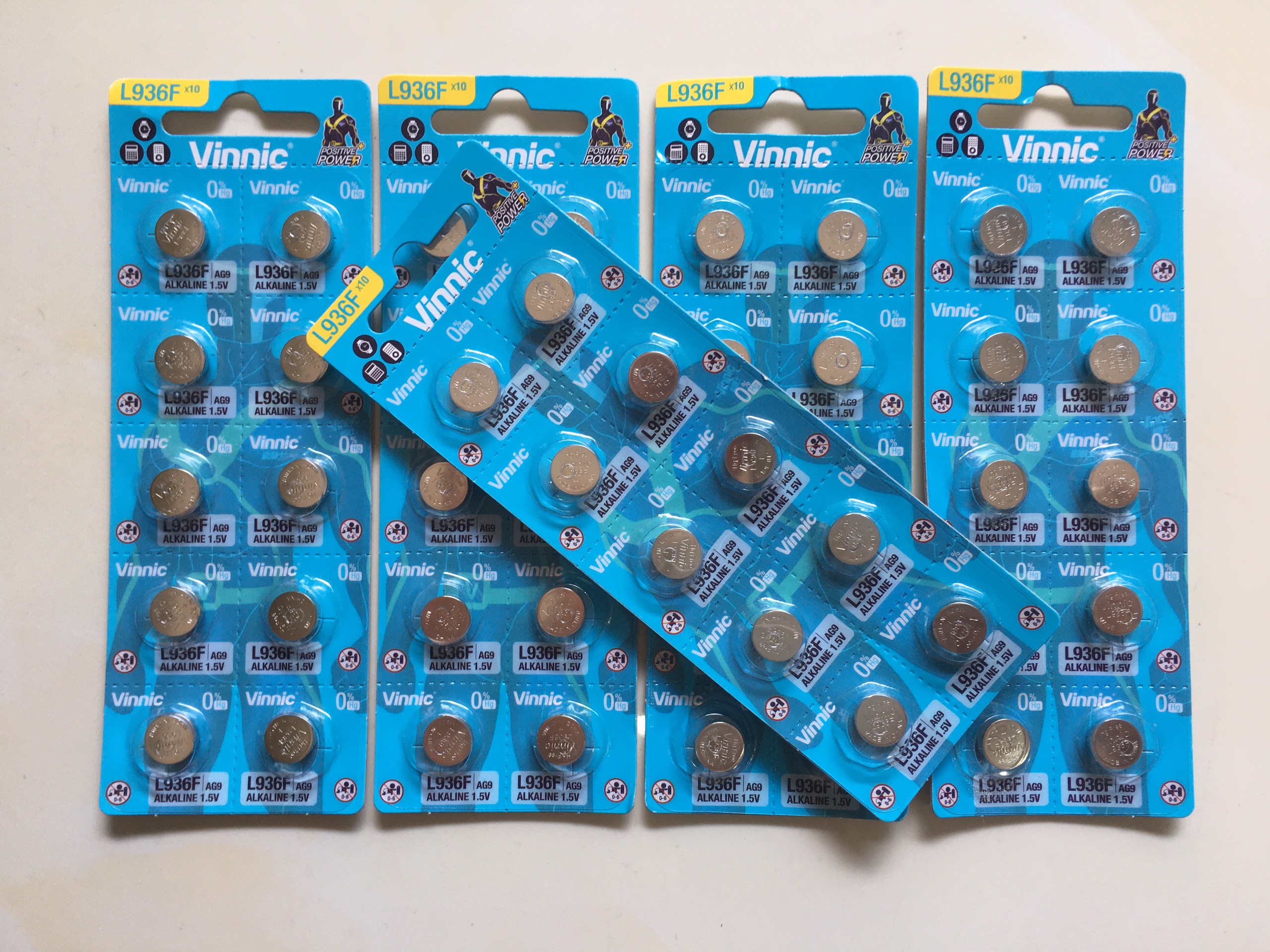 [HCM]Combo 5 vỉ pin Vinnic SR936SW 394 AG9 L936F 936