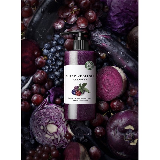 Sữa Rửa Mặt Rau Củ BYVIBES WONDER BATH Super Vegitoks Cleanser 300ml