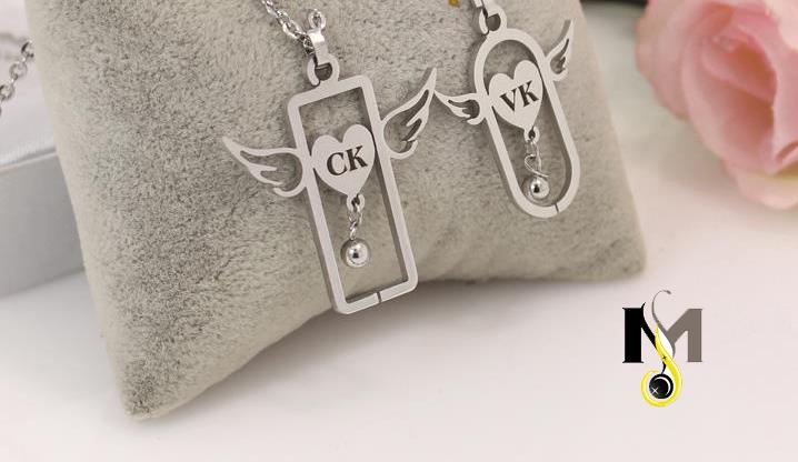 Dây chuyền Inox cặp Đôi cánh thiên thần CK - VK