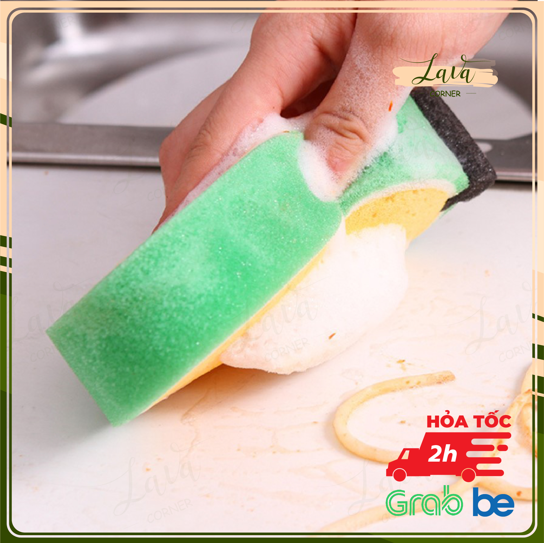 Miếng Rửa Chén Bát Bọt Biển Đa Năng Hình Trái Cây Cao Cấp