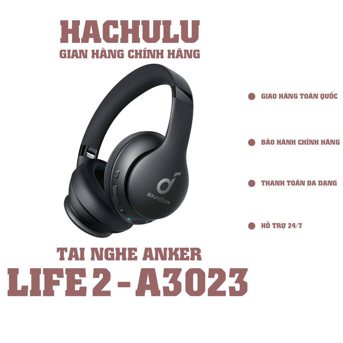 [Hàng Chính Hãng] Tai nghe bluetooth SOUNDCORE Life 2 (by Anker) - A3023