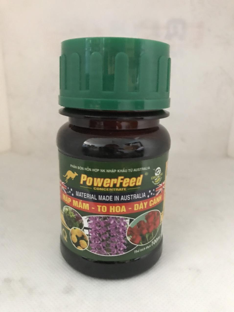 Phân cá Úc POWERFEED mập thân dưỡng hoa 100ml 1 lít