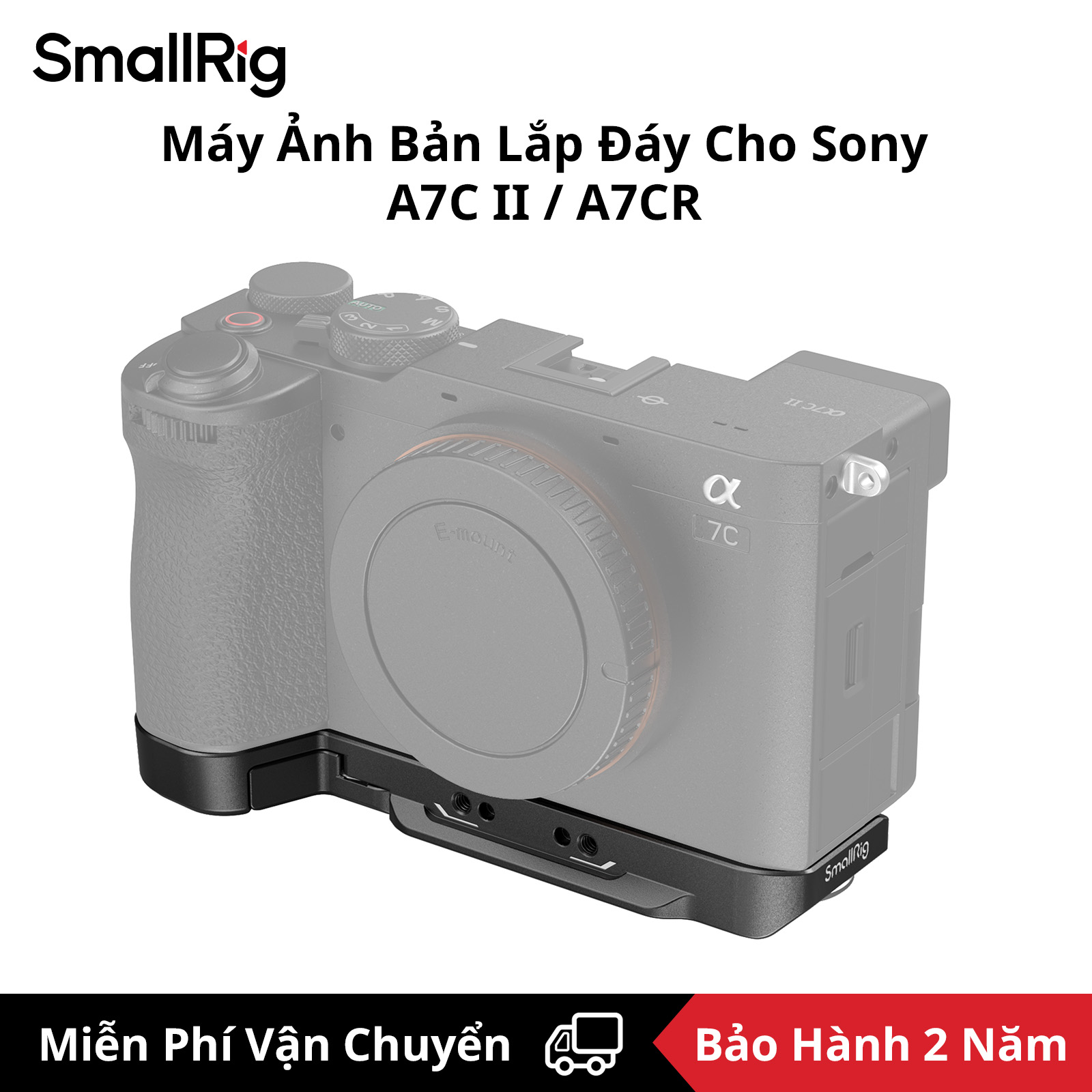 SmallRig Bottom Mount Plate Đáy gắn tấm cho Sony A7C II/ A7CR 4438 (đen)/4439 (Bạc)