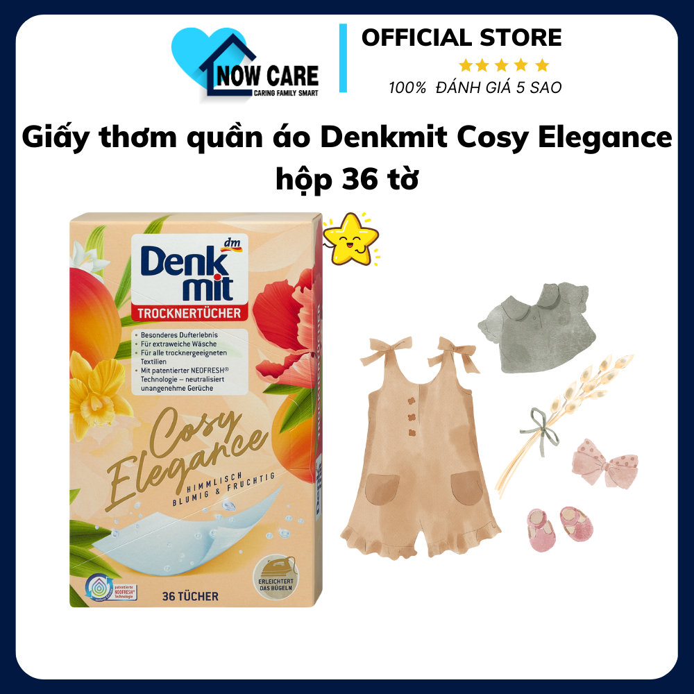 Giấy thơm quần áo Denkmit Cosy Elegance hộp 36 tờ