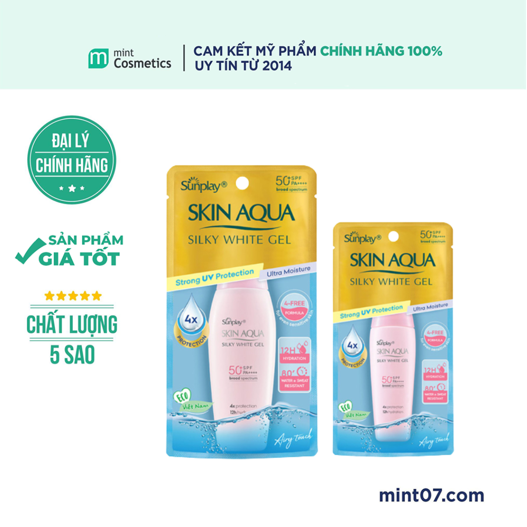 Kem Chống Nắng Sunplay Skin Aqua Silky White