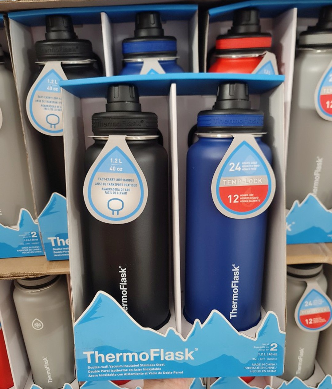 Bình giữ nhiệt Thermoflask chính hãng 710ml và 1200ml chất liệu thép không rỉ - EDS Hàng Mỹ