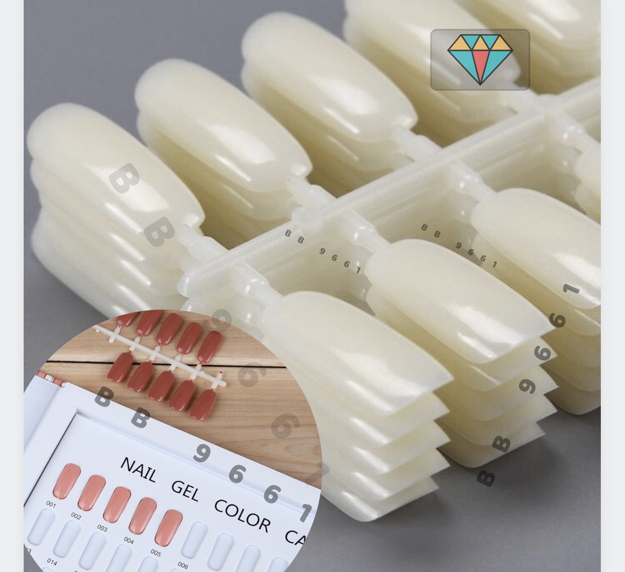 vỉ 120 móng giả nail Sơn bảng mẫu