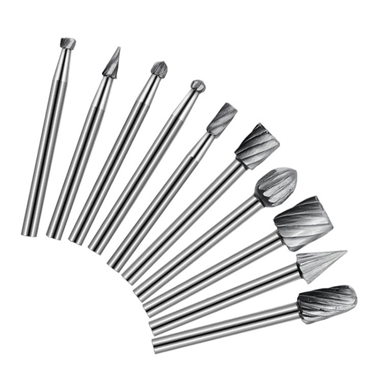 Bộ 10 đầu mũi phay mài khắc làm lũa gỗ đa năng - Mủi doa mài lũa mini cán 3mm / KANTOO SHOP