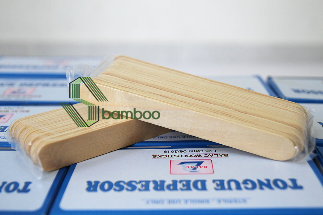 [HCM]Hộp que đè lưỡi gỗ 100 que Sbamboo