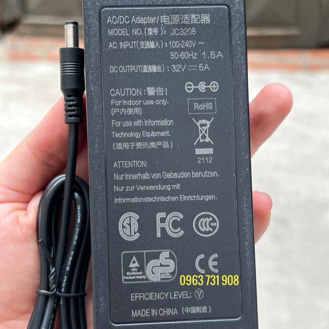 Adapter Nguồn 32v 5a Bảo hành 12 tháng