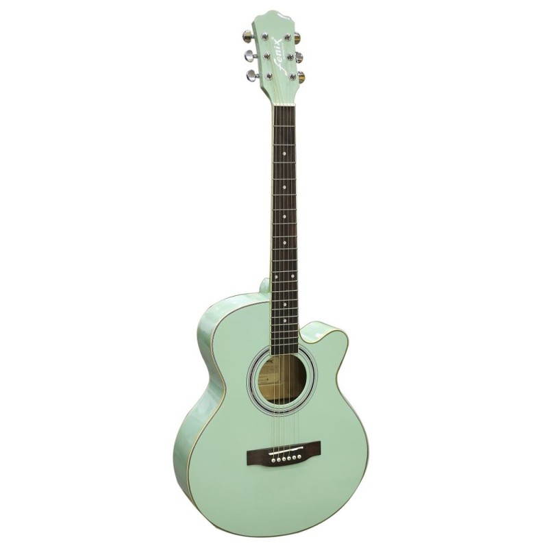 Đàn guitar acoustic Fenix xanh ngọc - tặng full phụ kiện guitar xanh ngọc guitar fenix