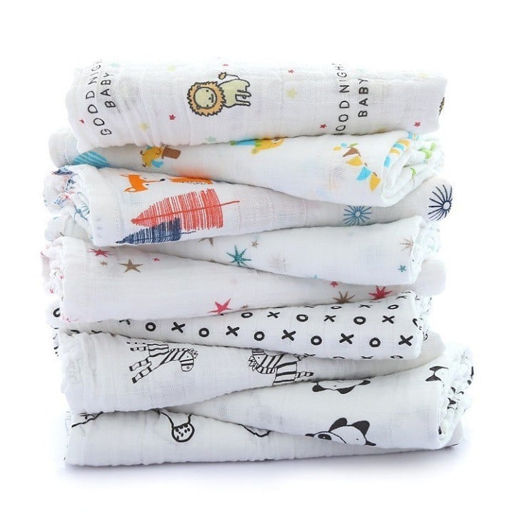 Khăn tắm sợi tre Muslin xuất Hàn cho bé
