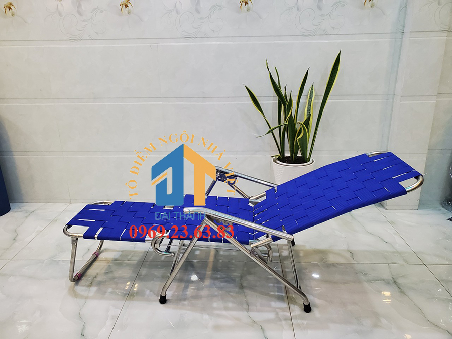 Ghế bố xếp dây dù khung inox ĐẠI THÀNH -GX14
