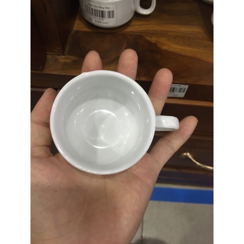Chung Uống Trà, Tách Trà Trắng, Tách Sứ Men Sứ Trắng, Sáng, Bóng, Dễ Vệ Sinh MTA-MART2