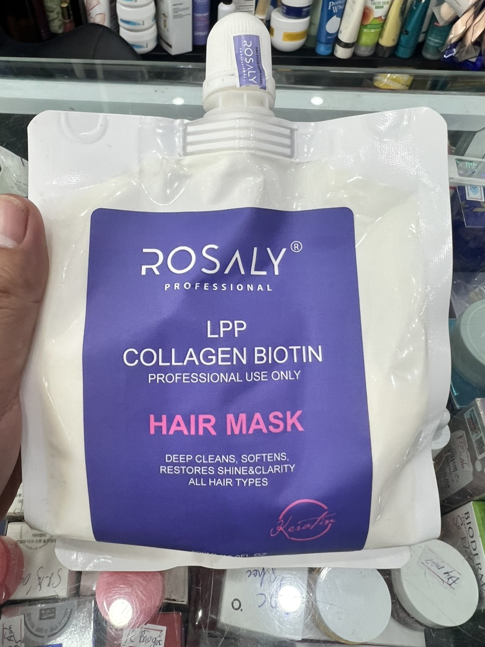 Kem hấp ủ tóc rosaly lpp collagen biotin 500ml