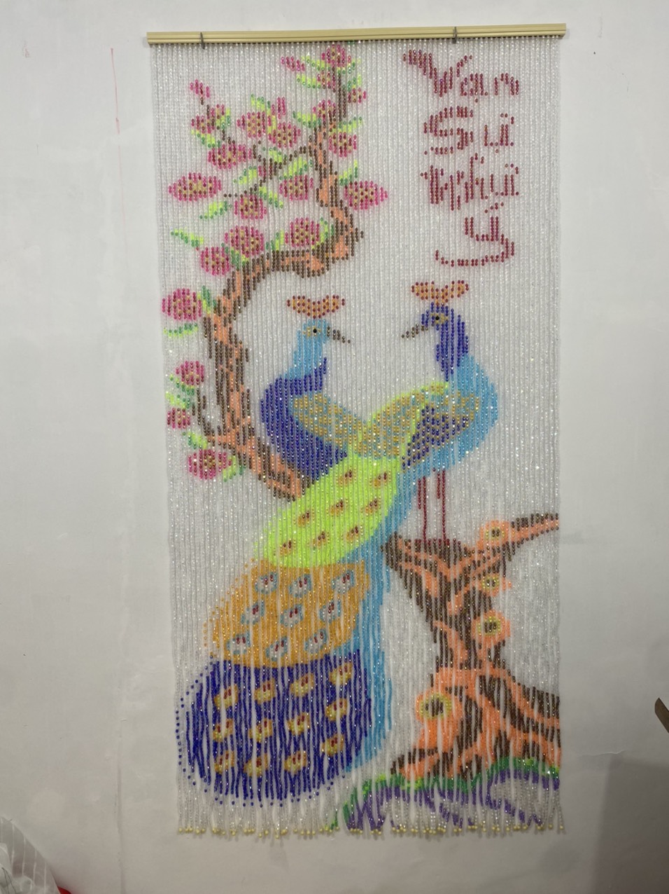 Màn hạt  pha lê nhựa ( tranh  vạn sự như ý)