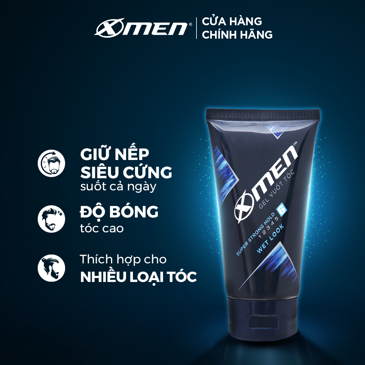 Gel vuốt tóc X-men Siêu cứng và bóng tóc 150g