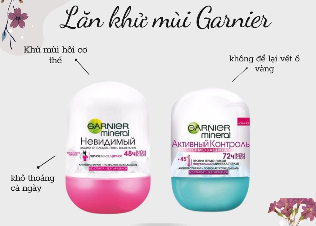 Lăn khử mùi Garnier Mineral Invisible 48h/50ml