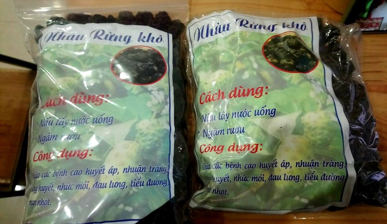 Trái nhàu rừng sấy khô , túi 1kg