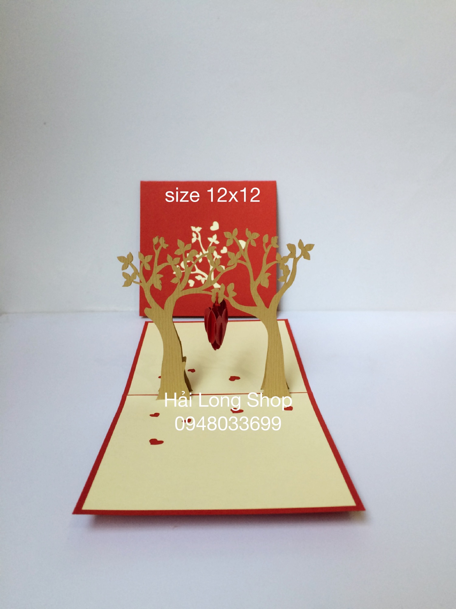 Cây Trái Tim 2 - Love - Thiệp 3D