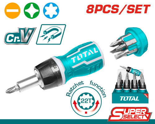8-in-1 Screwdriver Set Total icsds1726-original-xsafe