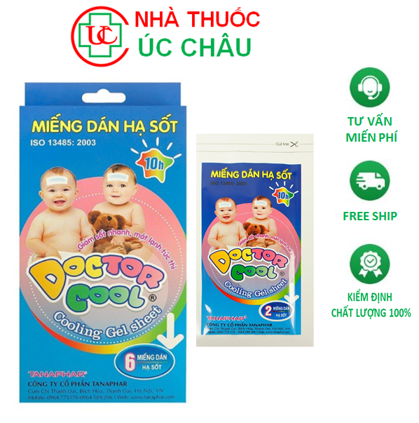MIẾNG DÁN HẠ SỐT DOCTOR COOL (HỘP 6 MIẾNG)
