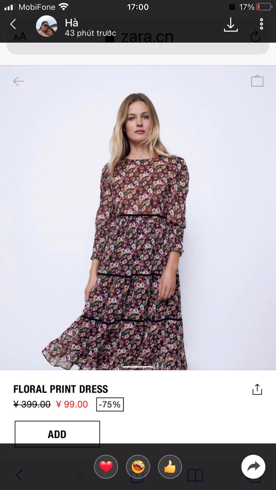Đầm zara Phục Hưng