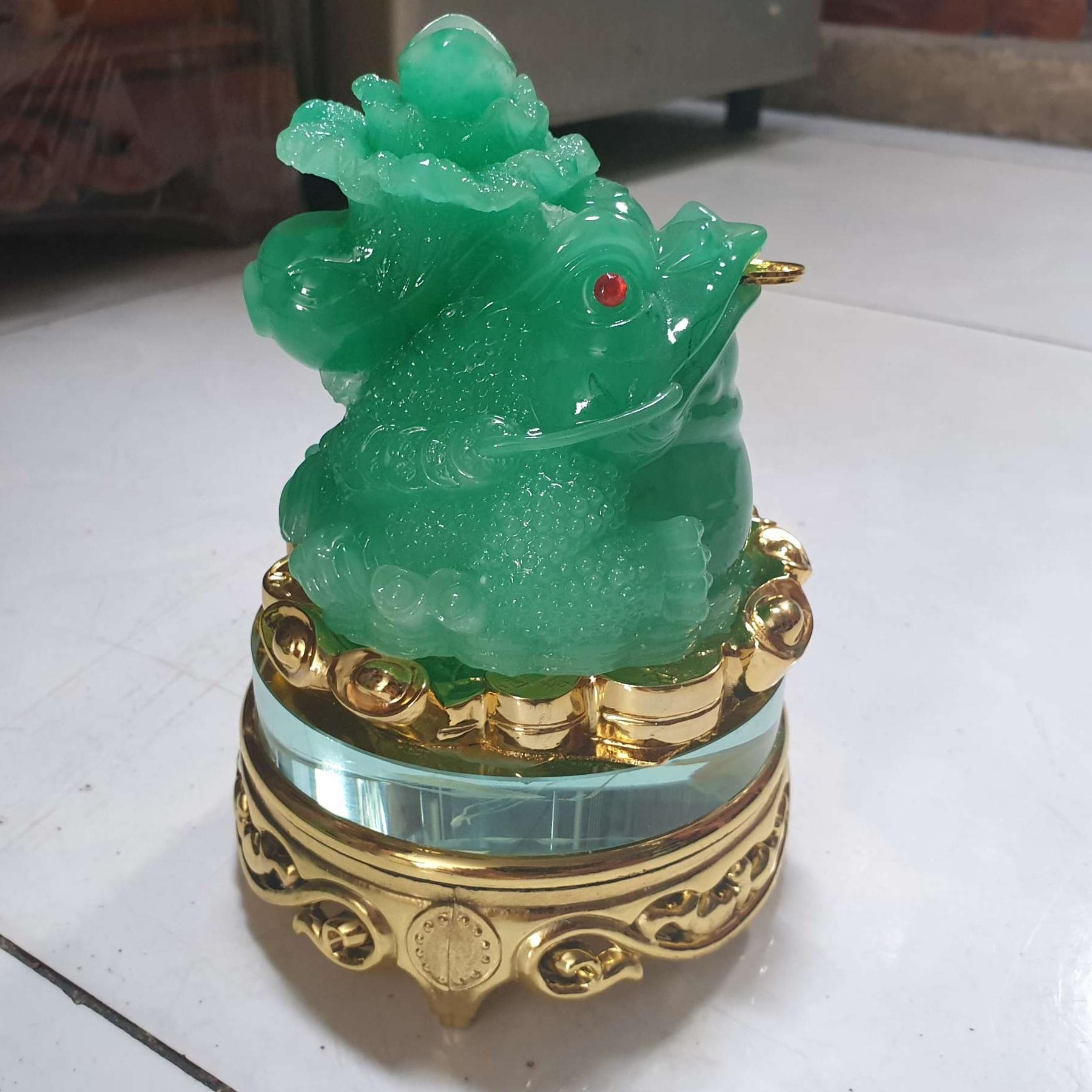 [HCM]cóc ngậm tiền phong thủy cao 16 cm
