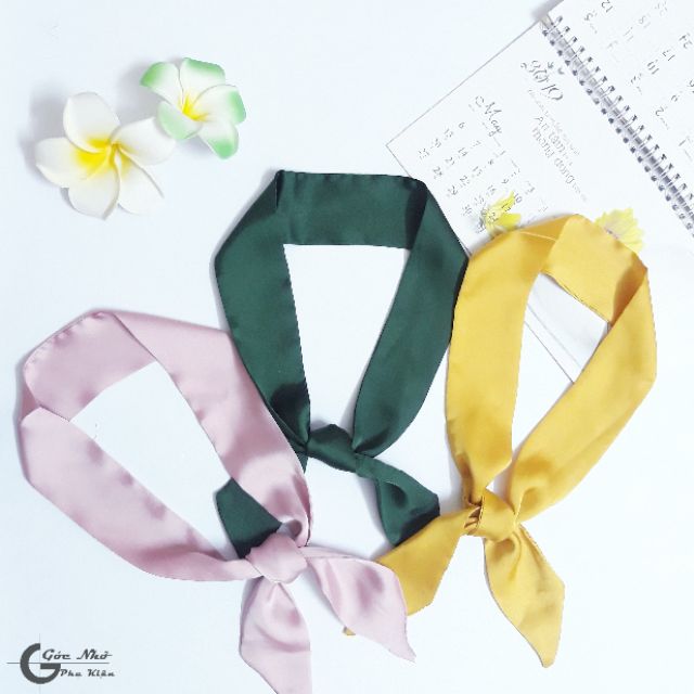 Khăn Turban Lụa Trơn Dài 90Cm