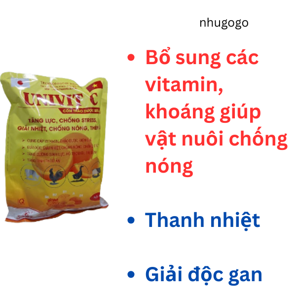 Sumi Univit C 100 gram điện giải dạng cốm siêu tan, có thảo dược, sản phẩm hiệu quả cho gà đá