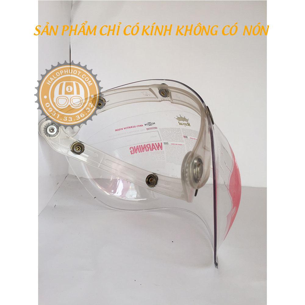 Kính Bubble Royal cho nón bảo hiểm 3/4 (Trong Suốt)