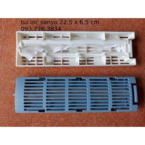 Linh kiện máy giặt: Túi lọc máy giặt Sanyo loại họp nhựa Aqua