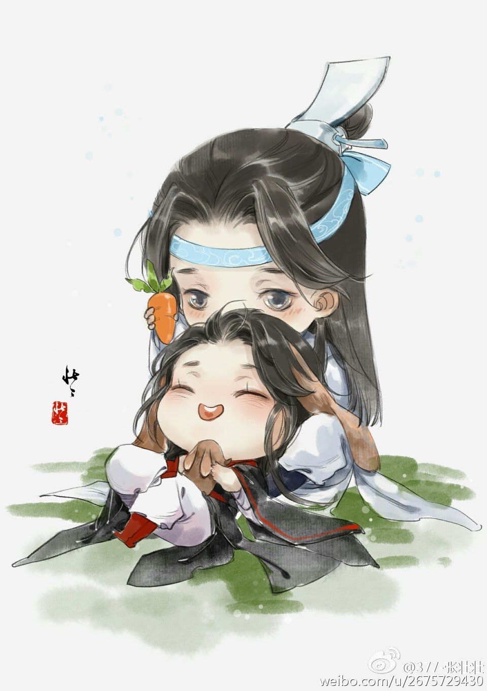 Móc khóa Ma Đạo Tổ sư tai thỏ anime chibi (Mica trong acrylic)
