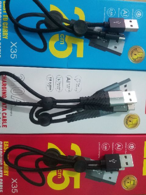 Dây sạc ngắn 25cm  HOCO X35