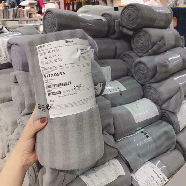 [ HÀNG TỐT ] Chăn ike - chăn hè dành cho dân văn phòng siêu đẹp giá rẻ (Màu xám)