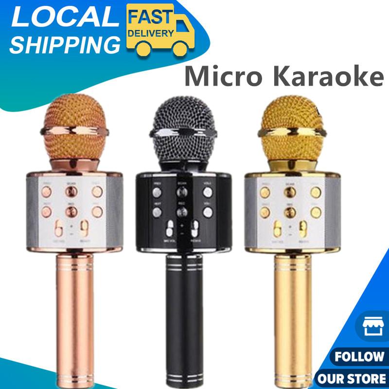 Mic Sing Karaoke Bluetooth Wireless Built-in speaker Echo Warm mini portable karaoke microphone mic sing on car mic best karaoke song