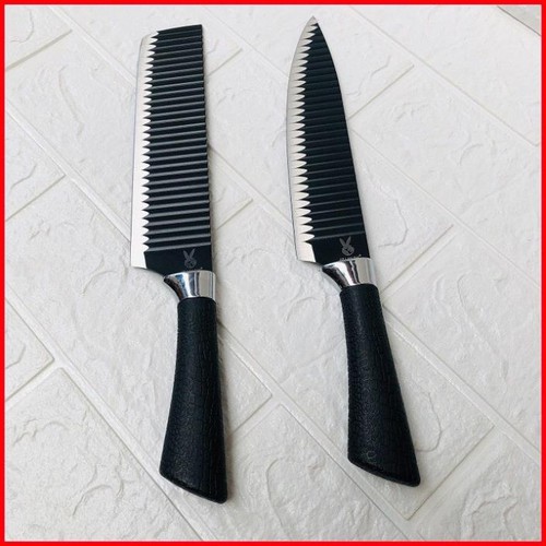 [HCM][steak knives super sharp] Set 3 knife stainless steel wavy anti-adhesive super Sharp (specializing in Thai filter meat paring fruit)