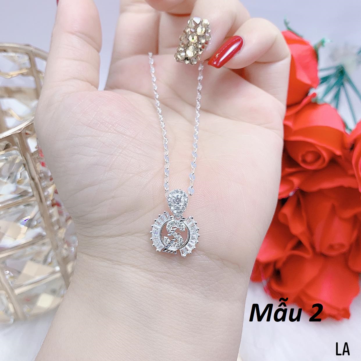Dây chuyền nữ bạc ta mặt đá các mẫu MS145g