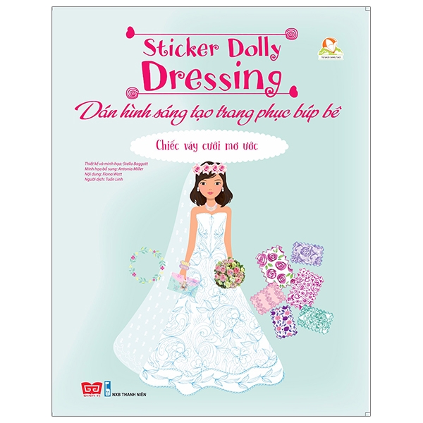 Fahasa - Sticker Dolly Dressing - Dán Hình Sáng Tạo Trang Phục Búp Bê - Chiếc Váy Cưới Mơ Ước