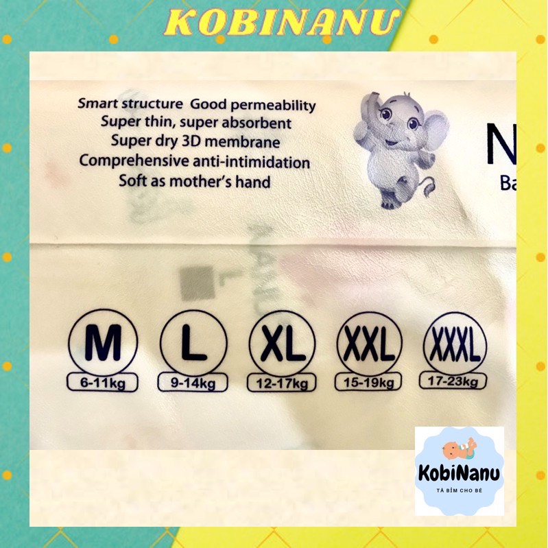 Bỉm quần Nanu size XL 50 miếng Kobinanu