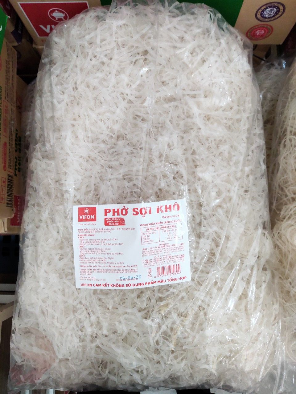 Phở khô sợi nhỏ Vifon túi 3kg