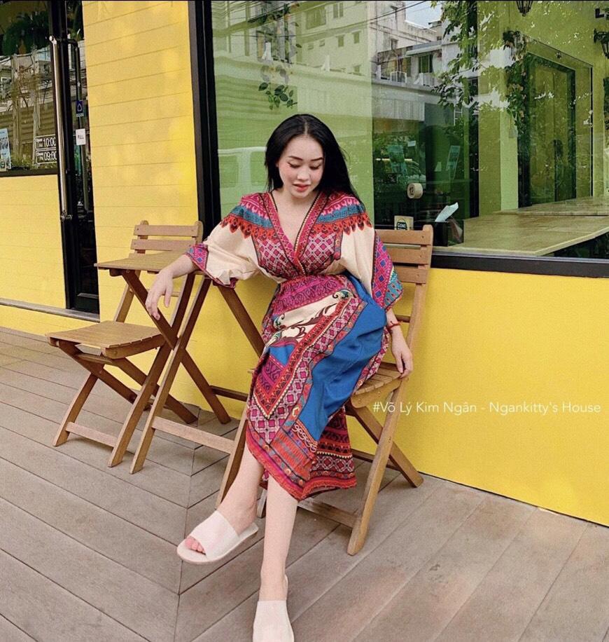 (HÌNH THẬT) ĐẦM MAXI THỔ CẨM HÀNG THIẾT KẾ MỚI NHẤT 2019