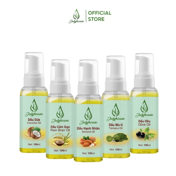 Dầu dưỡng da Dầu dừa, dầu oliu, dầu mù u nguyên chất 50ml/100ml Julyhouse dưỡng ẩm, mờ thâm hiệu quả giá rẻ