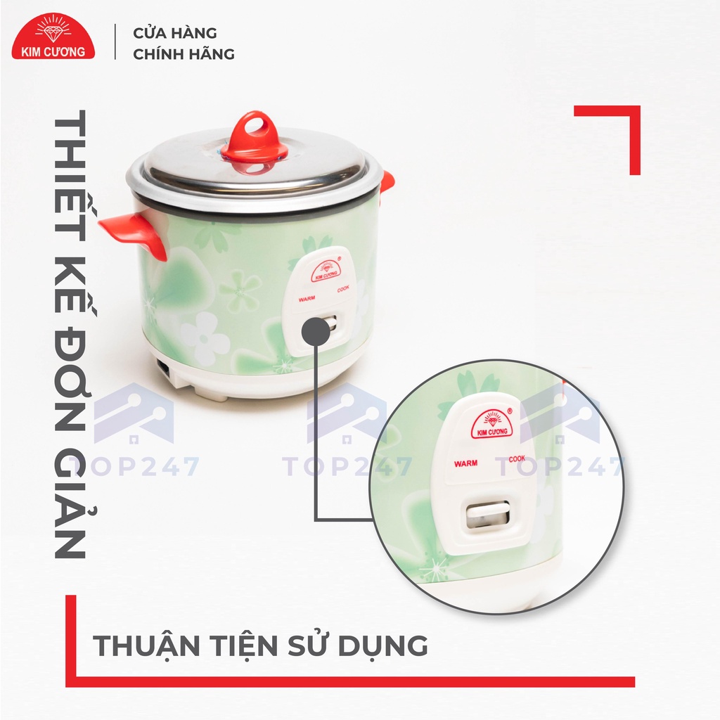 Nồi Cơm Điện Kim Cương 1.2 Lít - Nắp Rời [Bảo Hành Chính Hãng 12 Tháng]