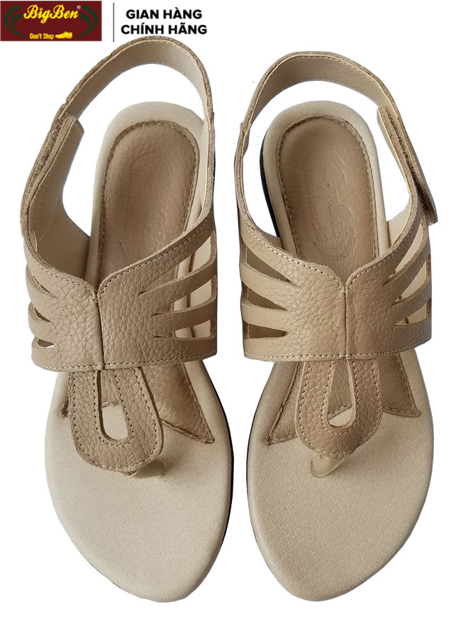 Giày sandal nữ da bò thật BIGBEN cao cấp SDN799
