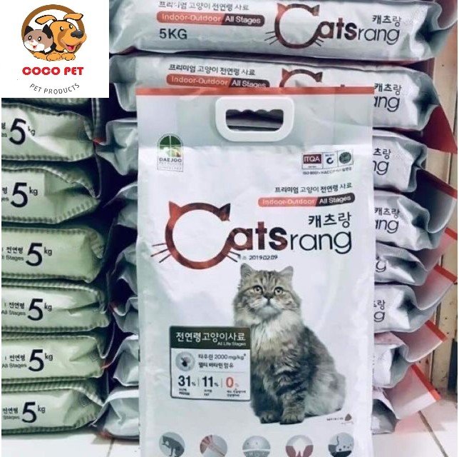 Bao 5kg Thức Ăn Hạt Catsrang Cho Mèo Mọi Lứa Tuổi