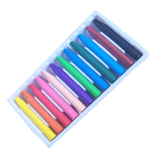 Sáp Màu Học Sinh Plastic Crayon STACOM Với 6/12/24 Màu - CR006P/CR012P/CR024P - Hạn Chế Bẩn Tay