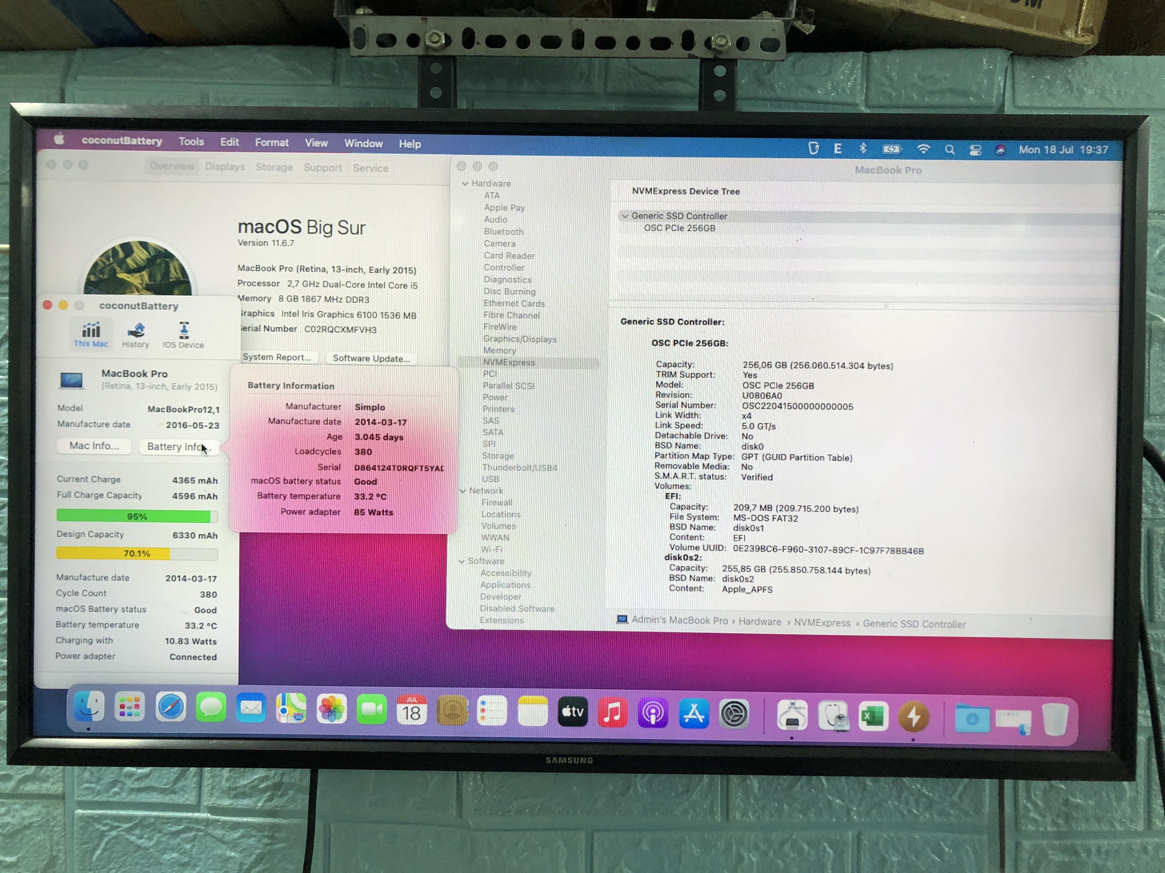 [ i Mâm ] Mac-book Pro 13" A1502 Early 2015 không màn hình
