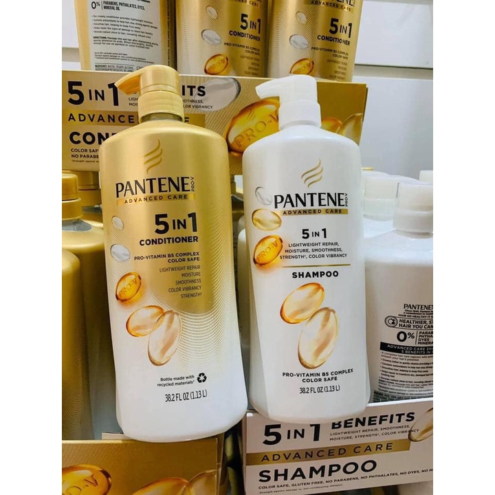 [HCM]CẶP GỘI và XẢ PANTENE MỸ PRO-V 5IN1 1.13L